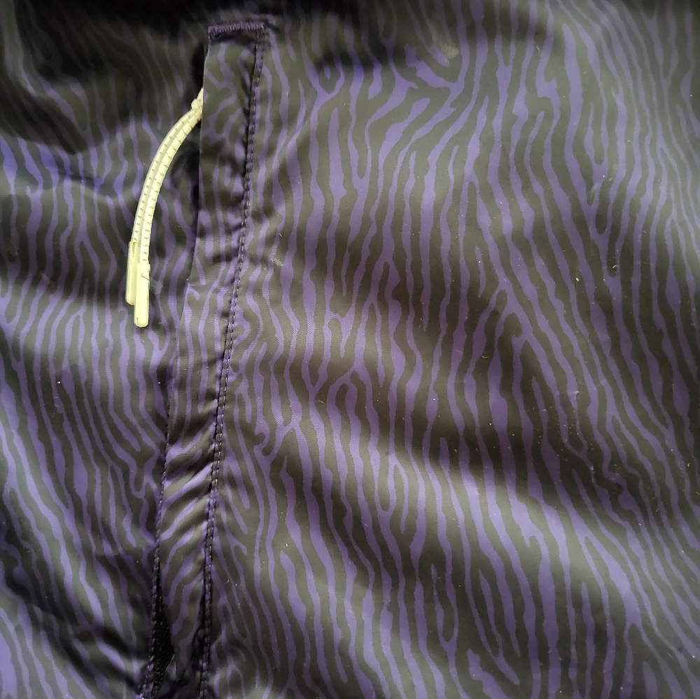 Nike Women's Purple Tiger Print Zip Up Windbreaker Jacket Size Large - Picture 4 of 7